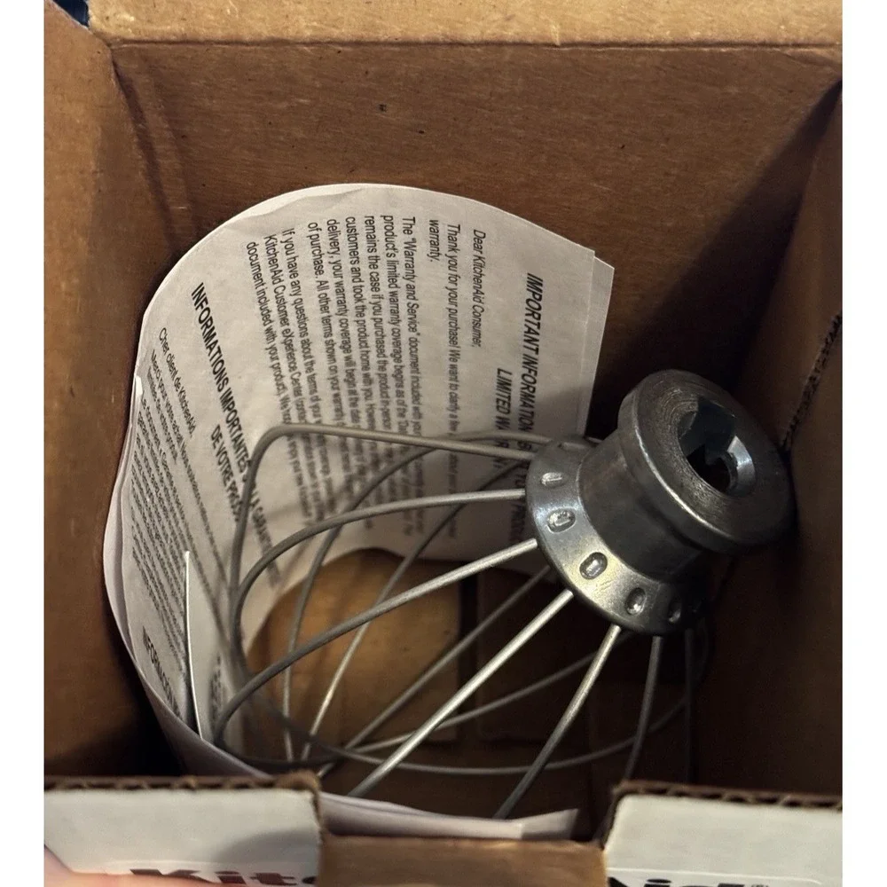 KitchenAid Wire Whip Whisk for 4.5-5 Qt Tilt Head Mixer 6 Wire K45WW NOS